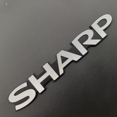 Logotipo de metal de níquel electroformado personalizado ecológico y personalización