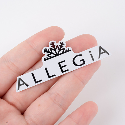 Placa de etiqueta de acero inoxidable personalizada con pegamento autoadhesivo y el logotipo del cliente