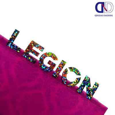 Pegatina adhesiva de logotipo de metal ultra delgado de plata de níquel para producción personalizada de Dawlance