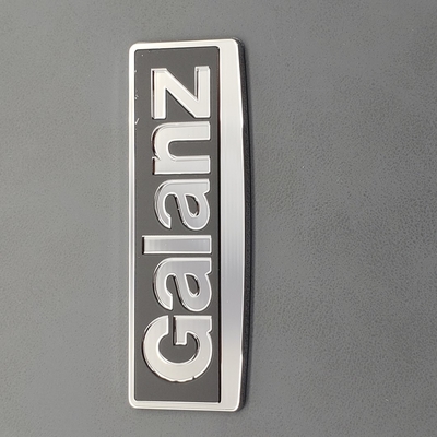 Logotipo personalizado en relieve de níquel logotipo de metal electroformado para el embalaje Impresión directa