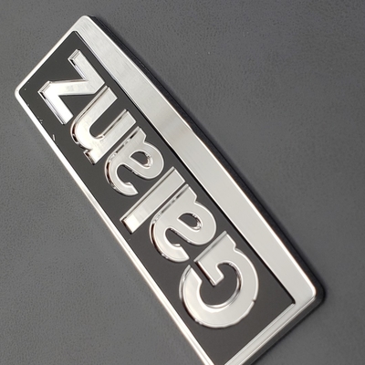 Logotipo personalizado en relieve de níquel logotipo de metal electroformado para el embalaje Impresión directa