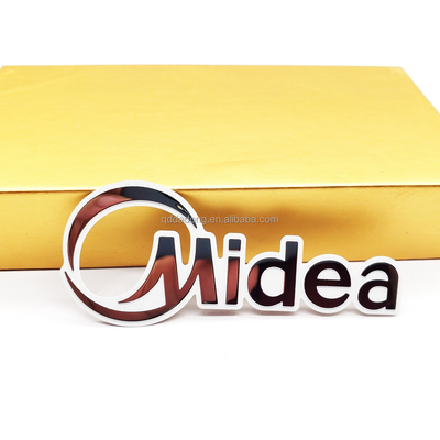 Logotipo de metal de aluminio hueco personalizado para estrategias y soluciones de marca exclusivas