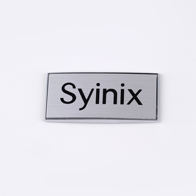Etiquetas metálicas de alto brillo Personalización personalizada con metal de aluminio ecológico
