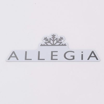 Placa de etiqueta de acero inoxidable personalizada con pegamento autoadhesivo y el logotipo del cliente